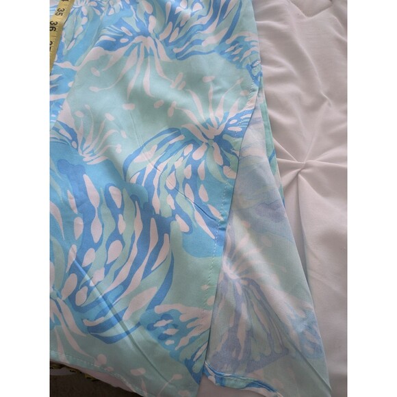 Lilibridge Dress Women’s XL Tropical Hawaiian Beach Blue Cover-up Coastal NEW - Picture 13 of 14